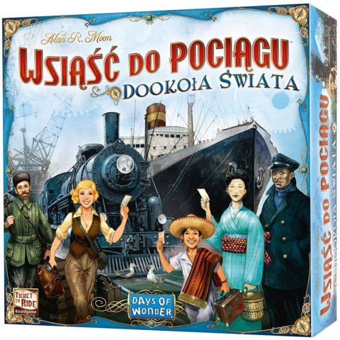 Rebel Gra Wsiąść do Pociągu Dookoła Świata - dwustronna plansza GR0750 Rebel Gra Wsiąść do Pociągu Dookoła Świata - dwustronna plansza GR0750