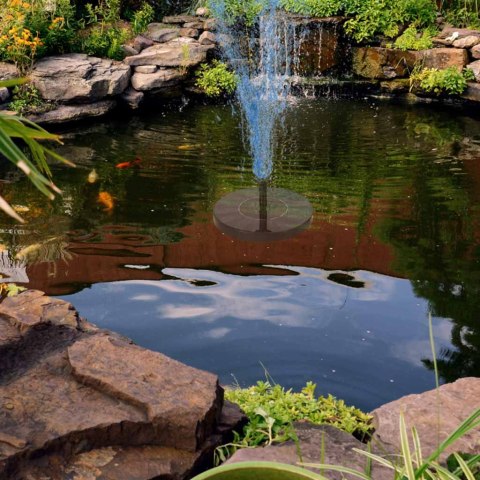 Fontanna solarna do oczka wodnego stawu do ogrodu pompa pływająca ogrodowa 16cm