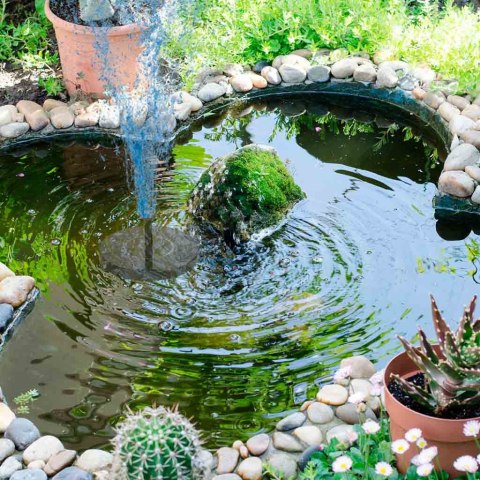 Fontanna solarna do oczka wodnego stawu do ogrodu pompa pływająca ogrodowa 16cm