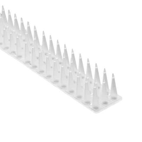 Kolce na gołębie listwa na ptaki odstaszacz plastikowe gęste białe 8el. 43 cm