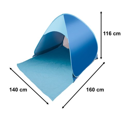 Namiot plażowy ogrodowy samorozkładający niebieski