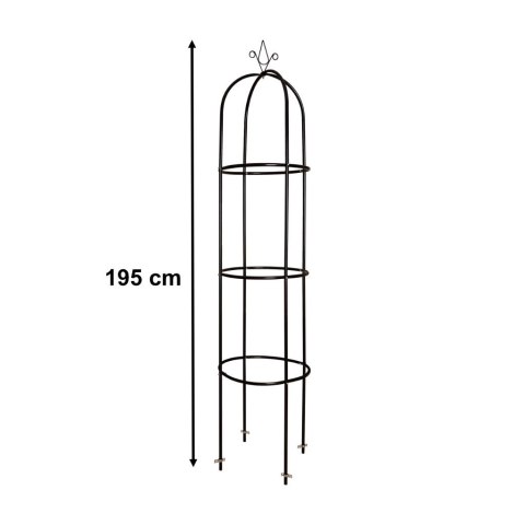 Pergola ogrodowa kolumnowa słup kolumna dzwon stojak na róże kwiaty pnące metalowa 195 cm