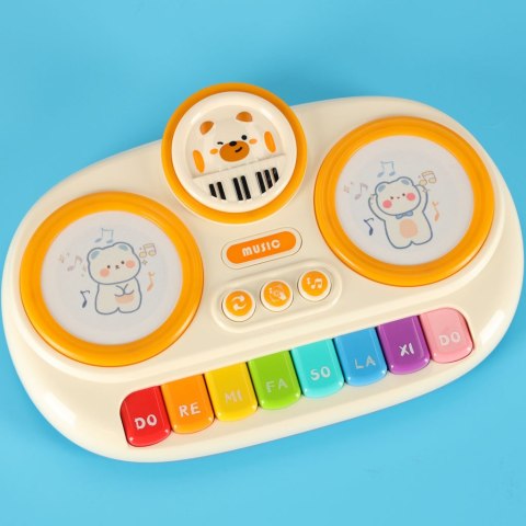 Pianinko organki interaktywne dla dzieci edukacyjne beżowe