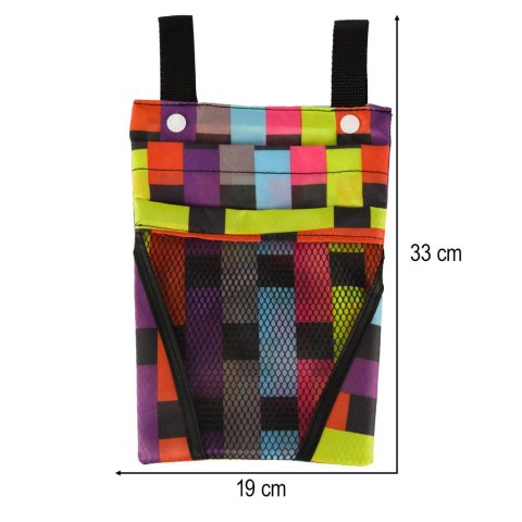 Torba na rower hulajnogę kierownicę telefon sakwa rowerowa kolorowa kratka