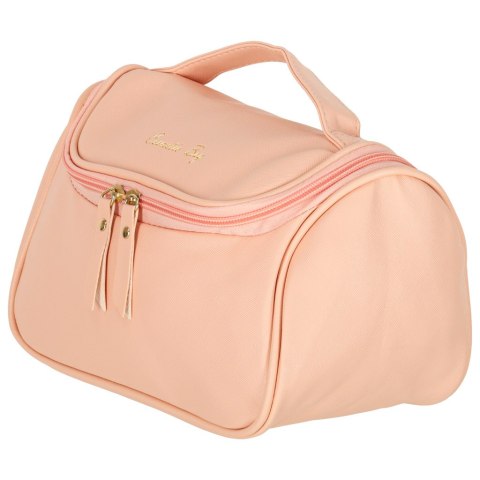 Kosmetyczka kuferek organizer podróżna damska męska pojemna na wakacje różowa