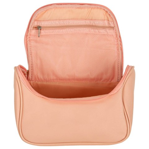 Kosmetyczka kuferek organizer podróżna damska męska pojemna na wakacje różowa