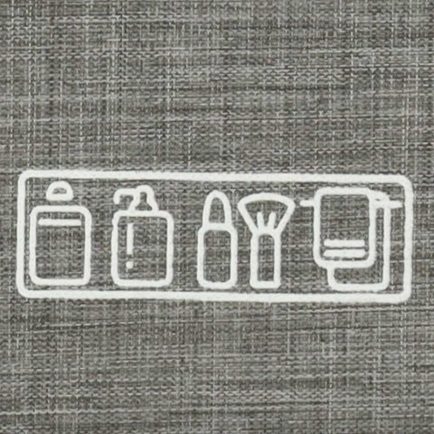 Kosmetyczka podróżna torba wisząca składana organizer na kosmetyki szara