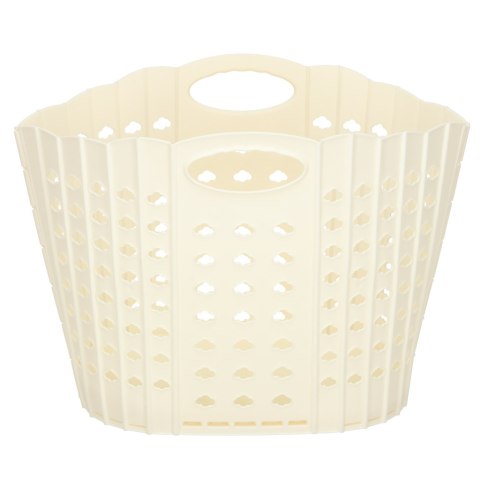 Kosz na pranie bieliznę składany organizer łazienkowy z uchwytem kremowy