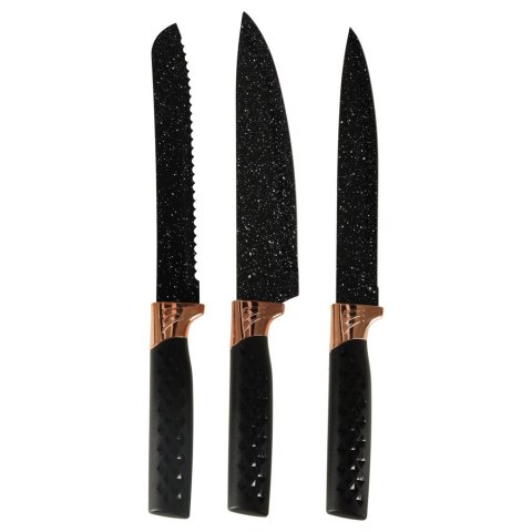 Zestaw noży kuchennych 5 noży + nożyczki + stojak marmur 7 el. POWYSTAWOWE