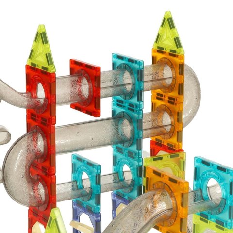 Klocki magnetyczne magnetic sticks marble tor kulkowy z dźwiękiem muzyką grający 118 elementów