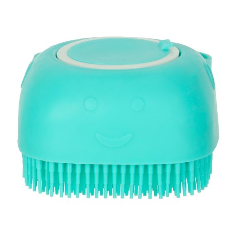 Szczotka silikonowa czyścik myjka do mycia psów kotów z dozownikiem miętowa