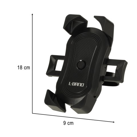Uchwyt rowerowy motocyklowy na telefon czarny C51 stabilny