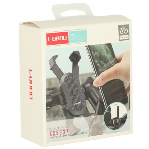 Uchwyt rowerowy motocyklowy na telefon czarny C51 stabilny