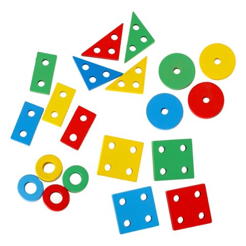 Kolejka pociąg lokomotywa klocki drewniane sorter układanka zręcznościowa 30cm