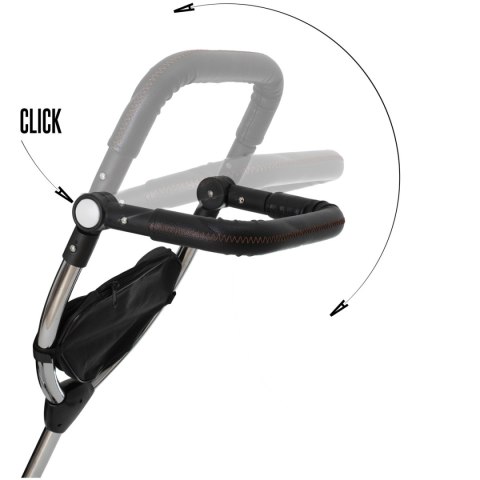 Rowerek trójkołowy Trike Fix V3 rower spacerówka 3w1 obracany 360 wolne koło czarny