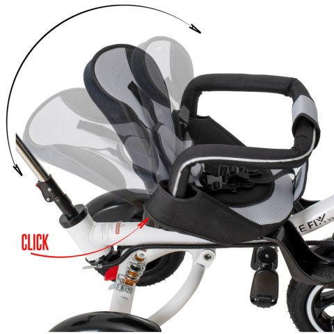 Rowerek trójkołowy Trike Fix V3 rower spacerówka 3w1 obracany 360 wolne koło czarny