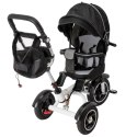 Rowerek trójkołowy Trike Fix V3 rower spacerówka 3w1 obracany 360 wolne koło czarny