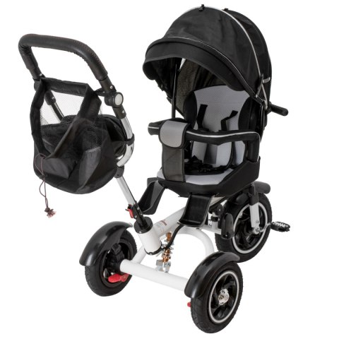 Rowerek trójkołowy Trike Fix V3 rower spacerówka 3w1 obracany 360 wolne koło czarny