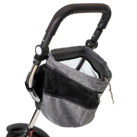 Rowerek trójkołowy Trike Fix V3 rower spacerówka 3w1 obracany 360 wolne koło szary