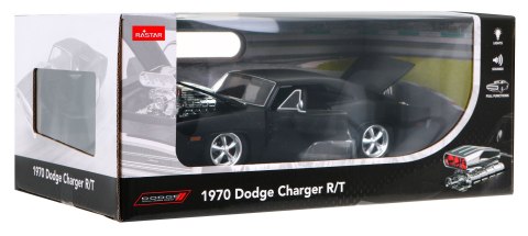 1970 Dodge Charger RT czarny RASTAR model 1:16 Zdalnie sterowane auto + Pilot 1970 Dodge Charger RT czarny RASTAR model 1:16 Zdalnie sterowane auto + Pilot