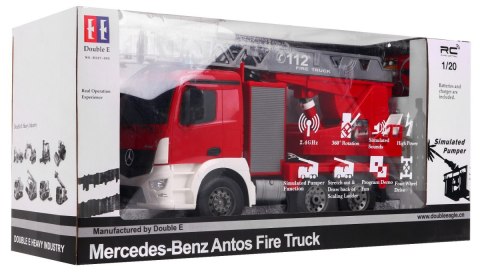 Autko R/C Mercedes-Benz Antos 2.4G Straż Pożarna 1:20 Double E Autko R/C Mercedes-Benz Antos 2.4G Straż Pożarna 1:20 Double E