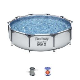 Basen Stelażowy Steel Pro MAX 305x76 Okrągły 10FT BESTWAY 3w1