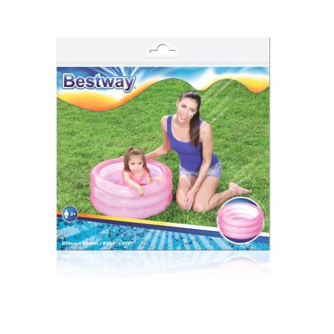 Dmuchany Basen Brodzik dla dzieci 2+ Różowy BESTWAY 70x30cm Dmuchany Basen Brodzik dla dzieci 2+ Różowy BESTWAY 70x30cm