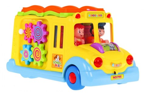 Multifunkcyjny Autobus dla dzieci 12m+ Dźwięki Światła + Ruchome elementy + Mini zabawy interaktywne Multifunkcyjny Autobus dla dzieci 12m+ Dźwięki Światła + Ruchome elementy + Mini zabawy interaktywne