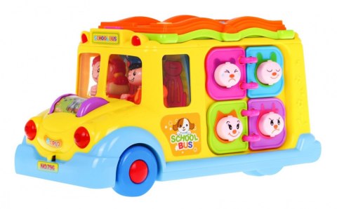Multifunkcyjny Autobus dla dzieci 12m+ Dźwięki Światła + Ruchome elementy + Mini zabawy interaktywne Multifunkcyjny Autobus dla dzieci 12m+ Dźwięki Światła + Ruchome elementy + Mini zabawy interaktywne