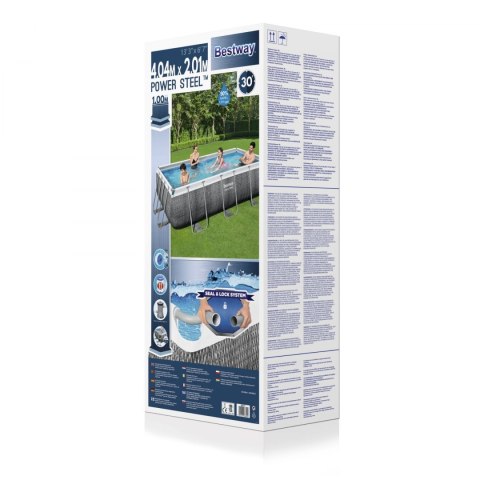 Basen stelażowy Power Steel 404x201x100 Imitacja Rattanu 13x6FT BESTWAY 6w1 + Pompa + Drabinka Basen stelażowy Power Steel 404x201x100 Imitacja Rattanu 13x6FT BESTWAY 6w1 + Pompa + Drabinka