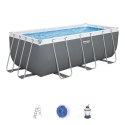 Basen stelażowy Power Steel 412x201x122 13x6FT BESTWAY 5w1 + Pompa piaskowa
