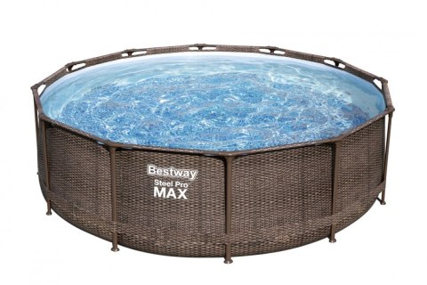 Basen stelażowy Steel Pro MAX 366x100 Brązowy 12FT BESTWAY 4w1 + Pompa Filtr + Drabinka Basen stelażowy Steel Pro MAX 366x100 Brązowy 12FT BESTWAY 4w1 + Pompa Filtr + Drabinka