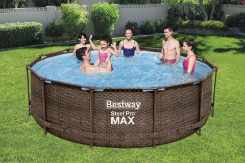 Basen stelażowy Steel Pro MAX 366x100 Brązowy 12FT BESTWAY 4w1 + Pompa Filtr + Drabinka Basen stelażowy Steel Pro MAX 366x100 Brązowy 12FT BESTWAY 4w1 + Pompa Filtr + Drabinka