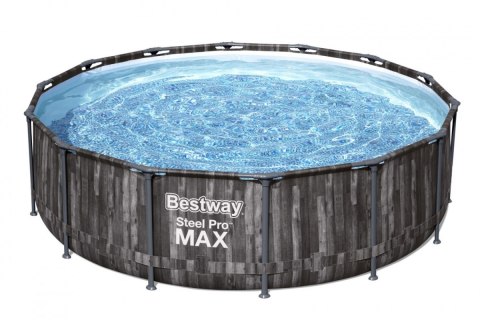 Basen stelażowy Steel Pro MAX 427x107 Imitacja Drewna 14FT BESTWAY 5w1 + Pompa + Drabinka Basen stelażowy Steel Pro MAX 427x107 Imitacja Drewna 14FT BESTWAY 5w1 + Pompa + Drabinka