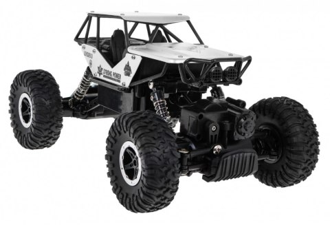 Crawler Monster dla dzieci 6+ Zdalnie sterowany Srebrny model 1:18 Ekstremalna jazda Crawler Monster dla dzieci 6+ Zdalnie sterowany Srebrny model 1:18 Ekstremalna jazda