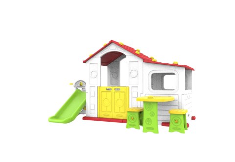 Duży Dom Z Przedsionkiem 4w1 Czerwony Dach