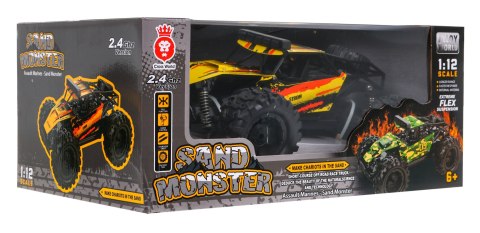 Zdalnie sterowany Crawler Sand Monster 1:12 dla dzieci 6+ Terenówka z pilotem Zdalnie sterowany Crawler Sand Monster 1:12 dla dzieci 6+ Terenówka z pilotem