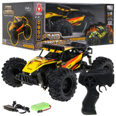 Zdalnie sterowany Crawler Sand Monster 1:12 dla dzieci 6+ Terenówka z pilotem Zdalnie sterowany Crawler Sand Monster 1:12 dla dzieci 6+ Terenówka z pilotem