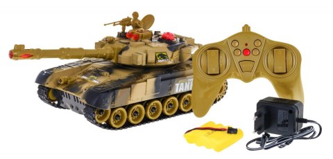 Zdalnie sterowany Czołg dla dzieci 3+ beżowy + Interaktywne efekty + Wystrzał + Pilot Zdalnie sterowany Czołg dla dzieci 3+ beżowy + Interaktywne efekty + Wystrzał + Pilot