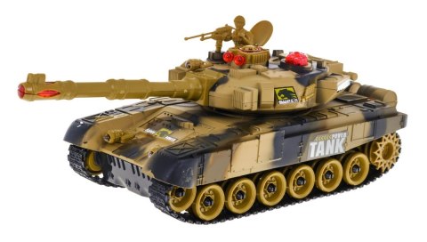 Zdalnie sterowany Czołg dla dzieci 3+ beżowy + Interaktywne efekty + Wystrzał + Pilot Zdalnie sterowany Czołg dla dzieci 3+ beżowy + Interaktywne efekty + Wystrzał + Pilot
