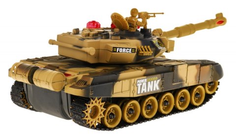 Zdalnie sterowany Czołg dla dzieci 3+ beżowy + Interaktywne efekty + Wystrzał + Pilot Zdalnie sterowany Czołg dla dzieci 3+ beżowy + Interaktywne efekty + Wystrzał + Pilot