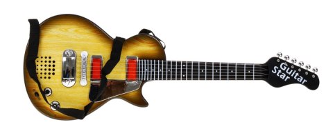 Elektryczna Gitara dla dzieci 3+ imitacja drewna + Słuchawki z mikrofonem + Dźwięki Światła Elektryczna Gitara dla dzieci 3+ imitacja drewna + Słuchawki z mikrofonem + Dźwięki Światła