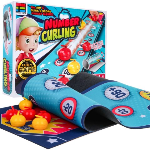 Zespołowa gra zręcznościowa "Curling na Punkty" dla dzieci 4+ Mata kamienie Zespołowa gra zręcznościowa "Curling na Punkty" dla dzieci 4+ Mata kamienie