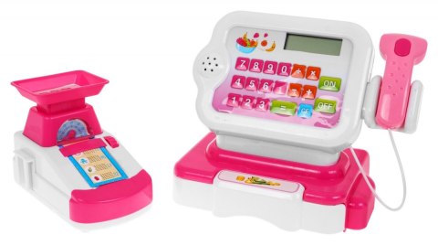 Kasa Fiskalna Koszyk Sklepowy dla dzieci Różowy Akcesoria