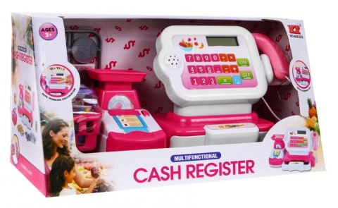 Kasa Fiskalna Koszyk Sklepowy dla dzieci Różowy Akcesoria