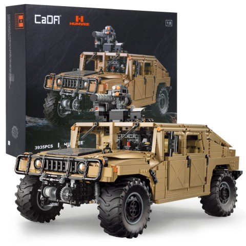Klocki techniczne CaDA 3935 el. Humvee pojazd wojskowy 1:8 dla dzieci 8+