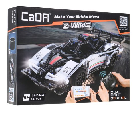 Klocki techniczne CaDA 457 el. Zdalnie sterowany Z-Wind Wyścigówka dla dzieci 6+ Klocki techniczne CaDA 457 el. Zdalnie sterowany Z-Wind Wyścigówka dla dzieci 6+