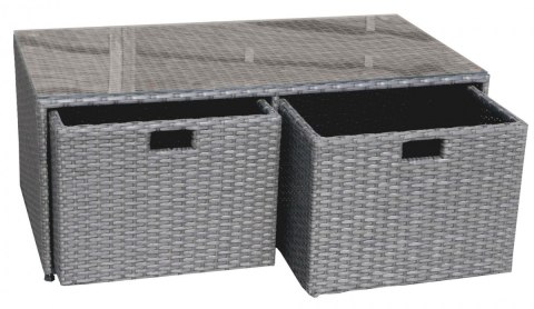 Komplet Meble Ogrodowe Z Szufladami Technorattan