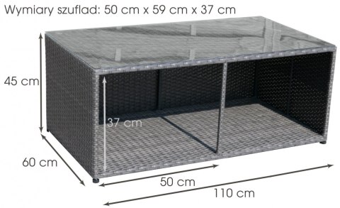Komplet Meble Ogrodowe Z Szufladami Technorattan