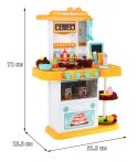 Kuchnia Aneks kuchenny dla dzieci Żółty 43 el. + Kran z wodą + Interaktywne efekty